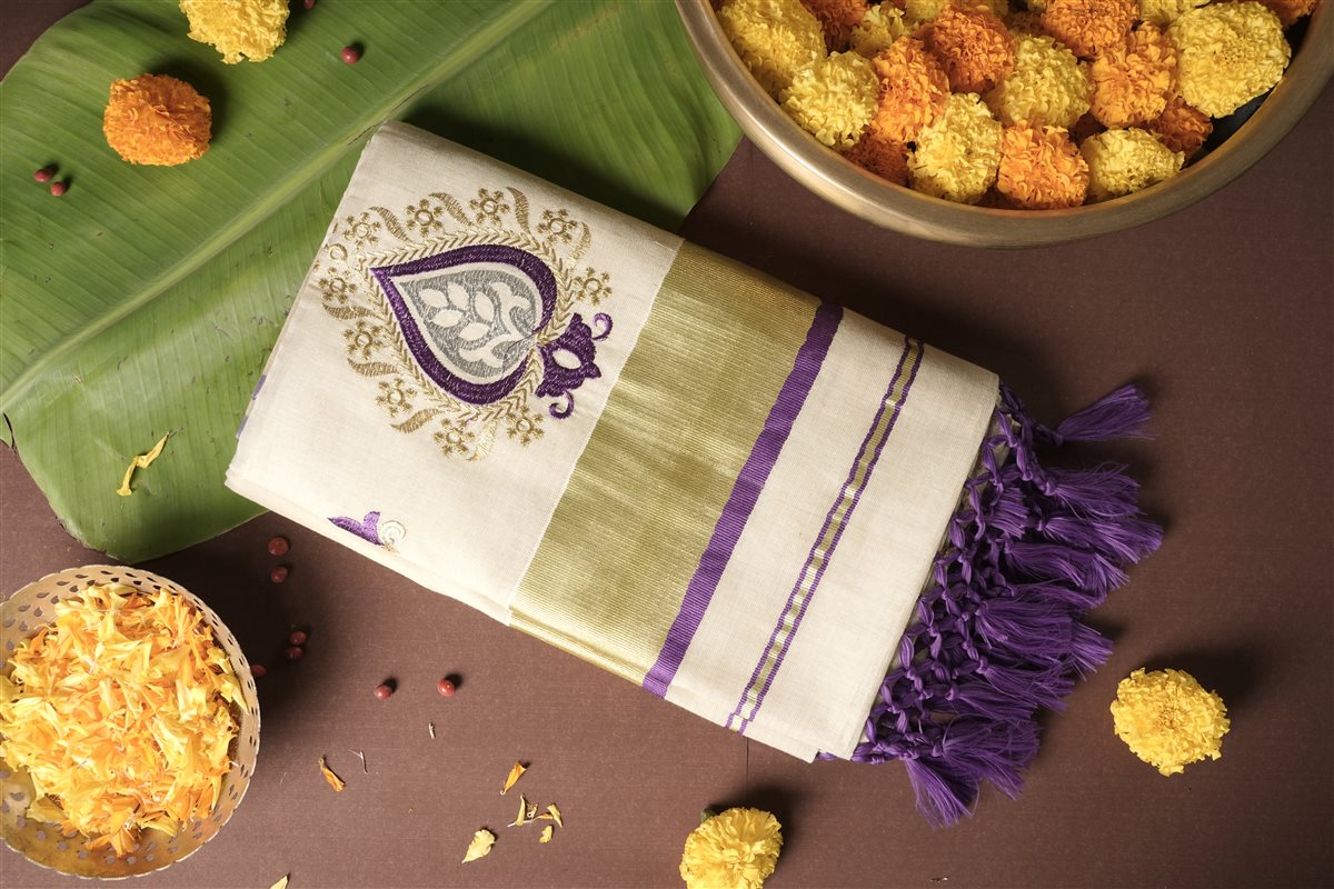 The Grape Imperial Saree - Handloom Cotton - SAREES - WOMAN | Trida Fashion